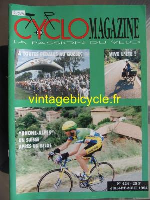 CYCLO MAGAZINE 1994 - 07 - N°424 juillet / aout 1994