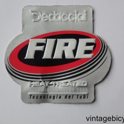 DEDACCIAI FIRE ORIGINAL Bicycle Frame Tubing STICKER NOS