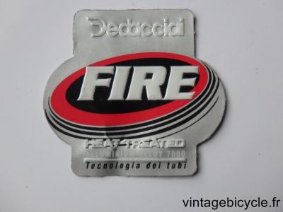 DEDACCIAI FIRE ORIGINAL Bicycle Frame Tubing STICKER NOS