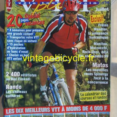 VELO TOUT TERRAIN 1998 - 07 - N°14 juillet 1998