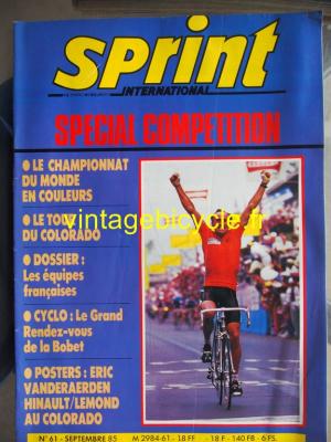 SPRINT INTERNATIONAL 1985 - 09 - N°61 septembre 1985