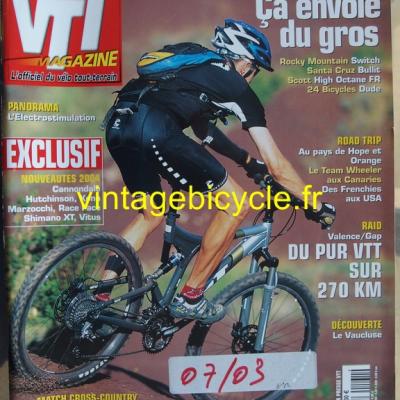 VTT MAGAZINE 2003 - 07 - N°161 juillet 2003