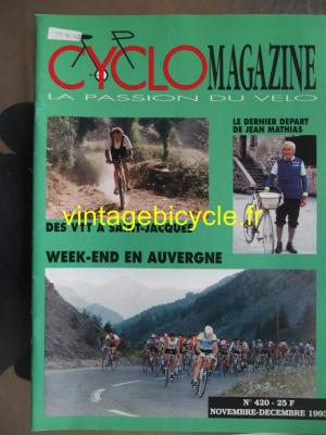 CYCLO MAGAZINE 1993 - 12 - N°420 novembre / decembre 1993