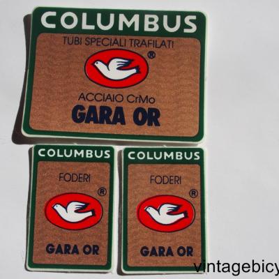 COLUMBUS GARA OR ORIGINAL Tubes autocollants NOS