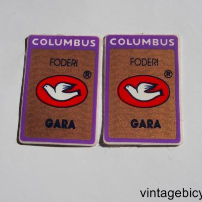 COLUMBUS FODERI GARA ORIGINAL Tubes autocollants NOS (une paire)
