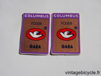 COLUMBUS FODERI GARA ORIGINAL Tubes autocollants NOS (une paire)