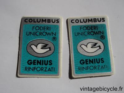 COLUMBUS FODERI GENIUS ORIGINAL Bicycle Frame Tubing STICKER NOS (a pair)