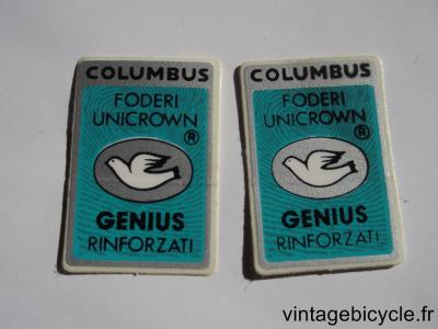 COLUMBUS FODERI GENIUS ORIGINAL Bicycle Frame Tubing STICKER NOS (a pair)