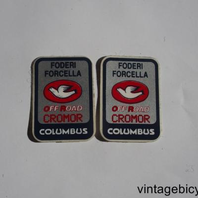 COLUMBUS FODERI CROMOR OFF ROAD ORIGINAL Tubes autocollants NOS (une paire)