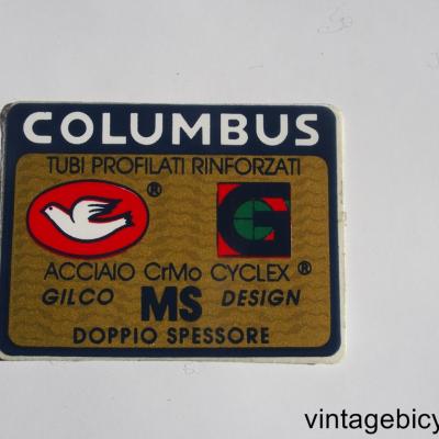 COLUMBUS MS ORIGINAL Tubes autocollants NOS