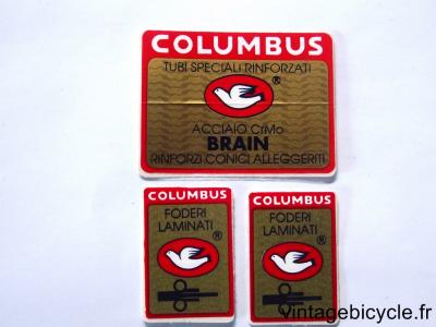 COLUMBUS BRAIN NEW ORIGINAL Tubes autocollants NOS