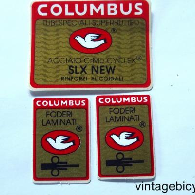 COLUMBUS SLX NEW ORIGINAL Tubes autocollants NOS