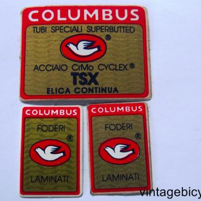 COLUMBUS TSX ORIGINAL Tubes autocollants NOS