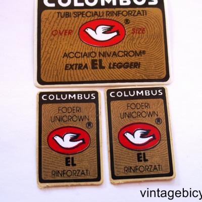 COLUMBUS EL OS ORIGINAL Tubes autocollants NOS