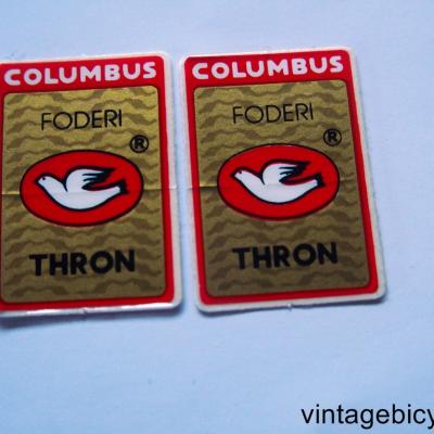 COLUMBUS  FODERI THRON ORIGINAL Tubes autocollants NOS (une paire)