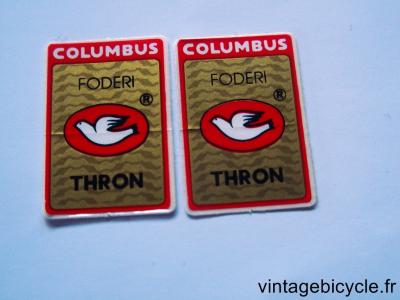 COLUMBUS  FODERI THRON ORIGINAL Tubes autocollants NOS (une paire)