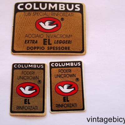 COLUMBUS EL ORIGINAL Tubes autocollants NOS