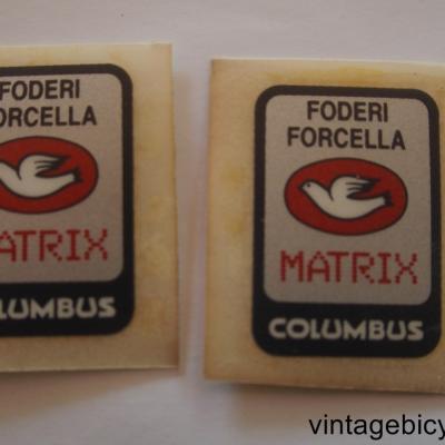 COLUMBUS FODERI MATRIX ORIGINAL Tubes autocollants NOS (une paire)