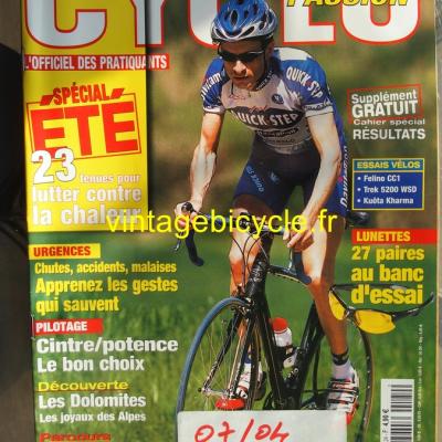 CYCLO PASSION 2004 - 07 - N°124 juillet 2004