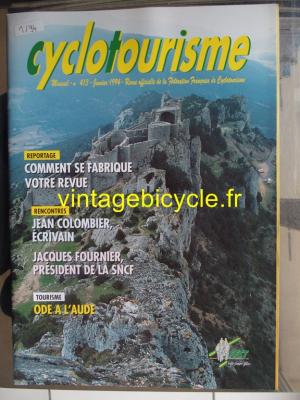 Cyclotourisme 1994 - 01 - N°413 janvier 1994