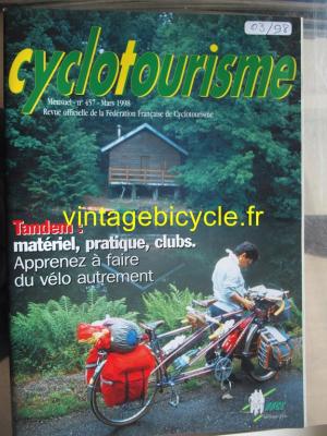 Cyclotourisme 1998 - 03 - N°457 mars 1998