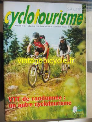 Cyclotourisme 1998 - 07 - N°461 juillet / aout 1998