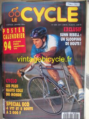 LE CYCLE l'officiel 1994 - 01 - N°208 janvier 1994