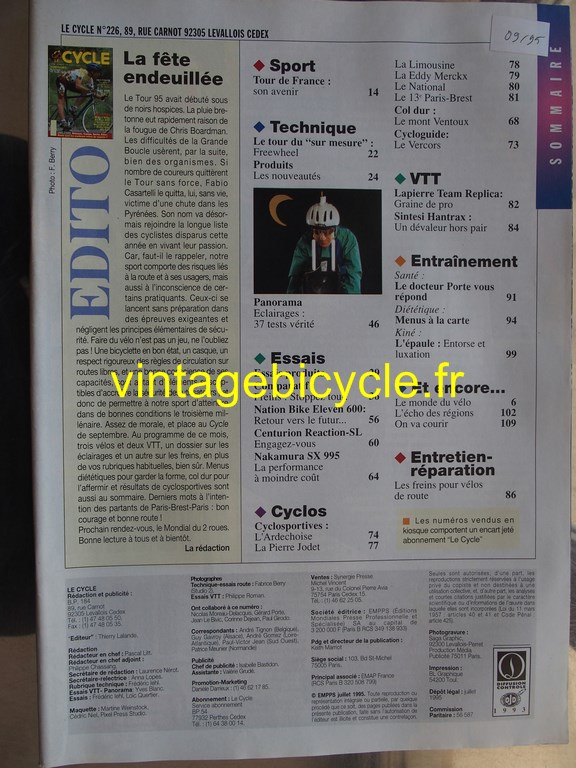 Vintage bicycle fr l officiel du cycle 5 copier 