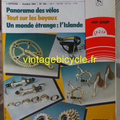 LE CYCLE l'officiel 1984 - 10 - N°105 octobre 1984