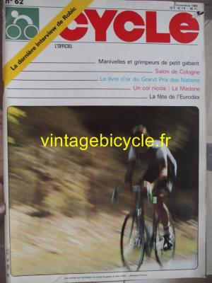 LE CYCLE l'officiel 1980 - 11 - N°62 novembre 1980