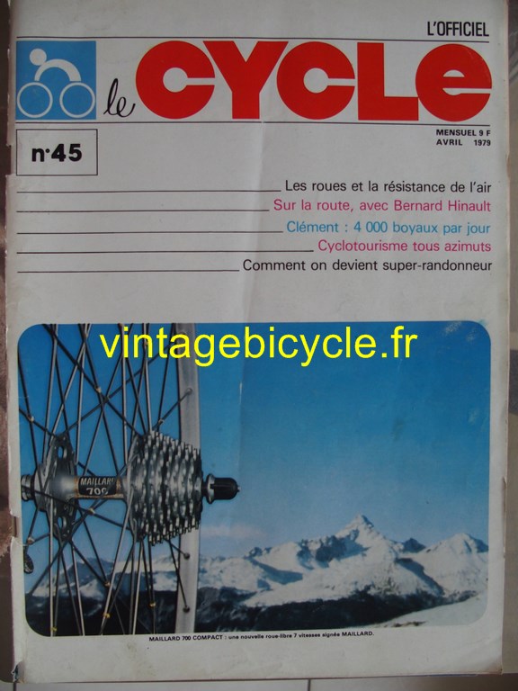 Vintage bicycle fr l officiel du cycle 75 copier 