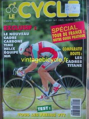 LE CYCLE l'officiel 1993 - 07 - N°202 juillet / aout 1993