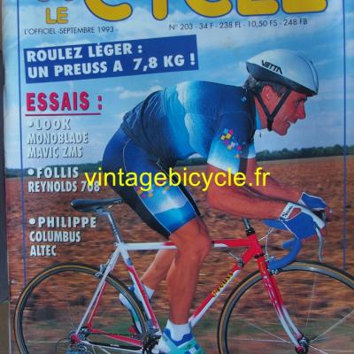 LE CYCLE l'officiel 1993 - 09 - N°203 septembre 1993