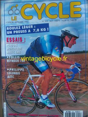 LE CYCLE l'officiel 1993 - 09 - N°203 septembre 1993