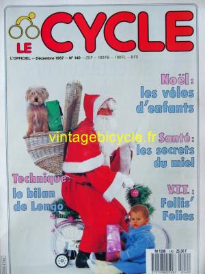LE CYCLE l'officiel 1987 - 12 - N°140 decembre 1987