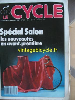 LE CYCLE l'officiel 1987 - 09 - N°137 septembre 1987