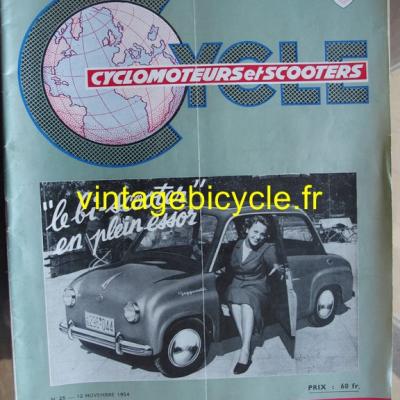 LE CYCLE 1954 - 11 - N°25 novembre 1954