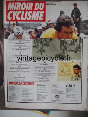 MIROIR DU CYCLISME 1981 - 07 - N°304 juillet 1981