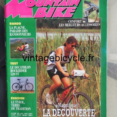 MOUNTAIN BIKE INTERNATIONAL 1992 - 10 - N°20 octobre 1992