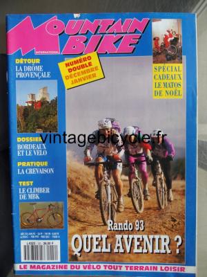 MOUNTAIN BIKE INTERNATIONAL 1992 - 12 - N°22 decembre 1992 / janvier 1993