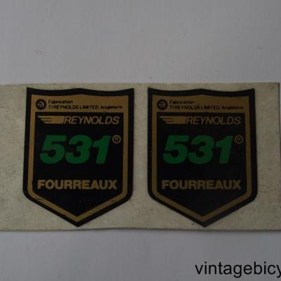REYNOLDS 531 FOURREAUX ORIGINAL Tubes autocollants NOS (une paire)