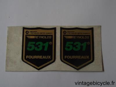 REYNOLDS 531 FOURREAUX ORIGINAL Tubes autocollants NOS (une paire)