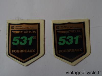 REYNOLDS 531 FOURREAUX ORIGINAL Bicycle Frame Tubing STICKER NOS (a pair)