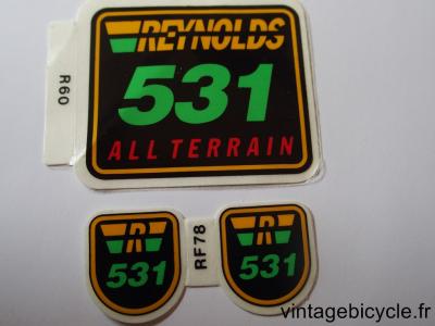 REYNOLDS 531 ALL TERRAIN ORIGINAL Bicycle Frame Tubing STICKER NOS