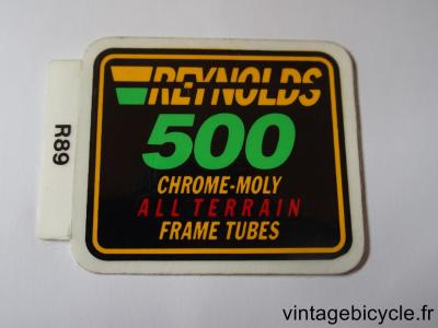 REYNOLDS 500 ALL TERRAIN ORIGINAL Tubes autocollants NOS