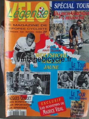 VELO LEGENDE 1998 - 08 - N°5 aout / septembre / octobre 1998