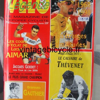 VELO LEGENDE 1998 - 11 - N°6 novembre / decembre 1998 / janvier 1999