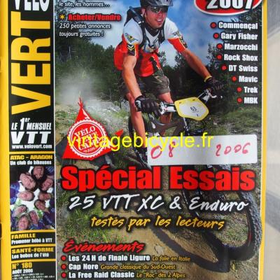VELO VERT 2006 - 08 - N°180 aout 2006