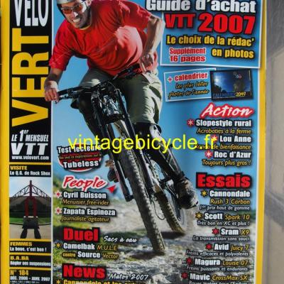 VELO VERT 2006 - 12 - N°184 decembre 2006 / janvier 2007